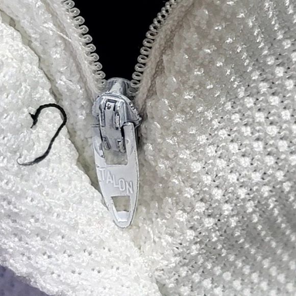 Vintage 60s Micia of Rome Robert Peters White Waffle Knit Polyester Mod Dress - Picture 6 of 10